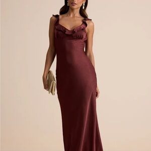 Lulu's Satin Sleeveless Dress